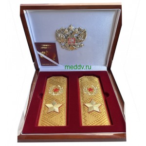 Подарочные погоны "Генерал Армии" Министерство Обороны (золото) 